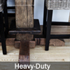 End base option; hand-hewn beam base with threshing floor board foot rest